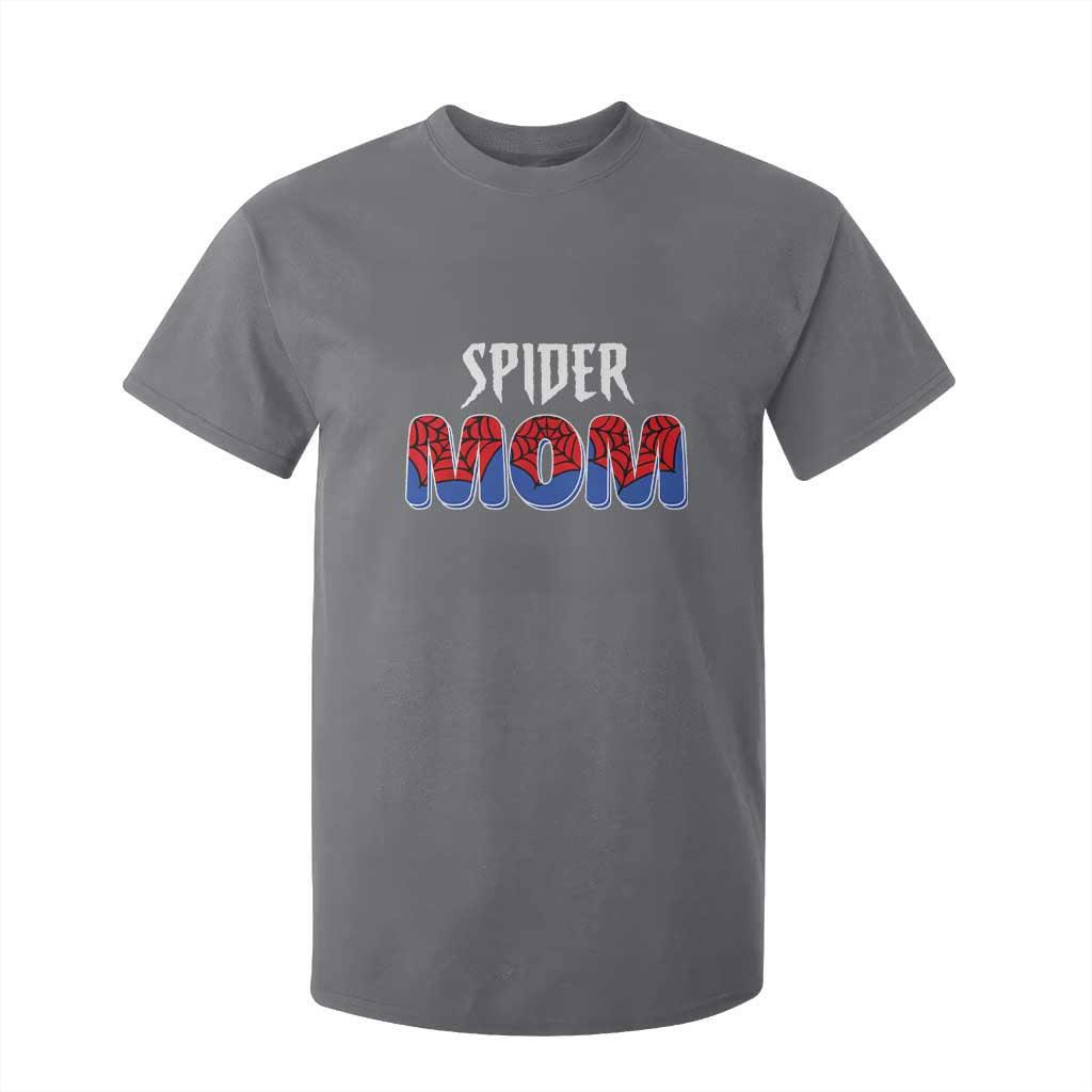 Funny Spider Mom T Shirt For Kid Son Birthday Party TS02 Charcoal Print Your Wear