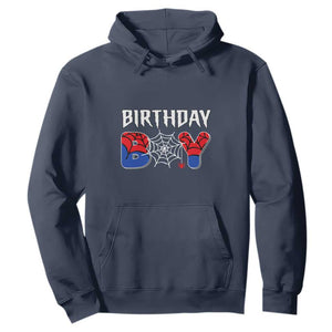Spider Birthday Boy Hoodie Bday Spiders Party TS02 Navy Print Your Wear