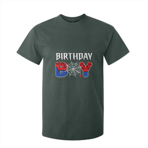 Spider Birthday Boy T Shirt For Kid Bday Spiders Party TS02 Dark Forest Green Print Your Wear