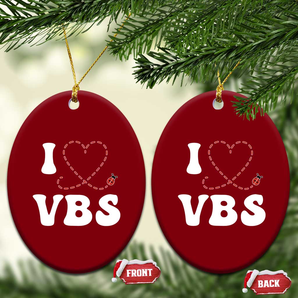 I Love VBS 2025 Ceramic Ornament Vacation Bible School Ladybug VBS Team TS02 Print Your Wear