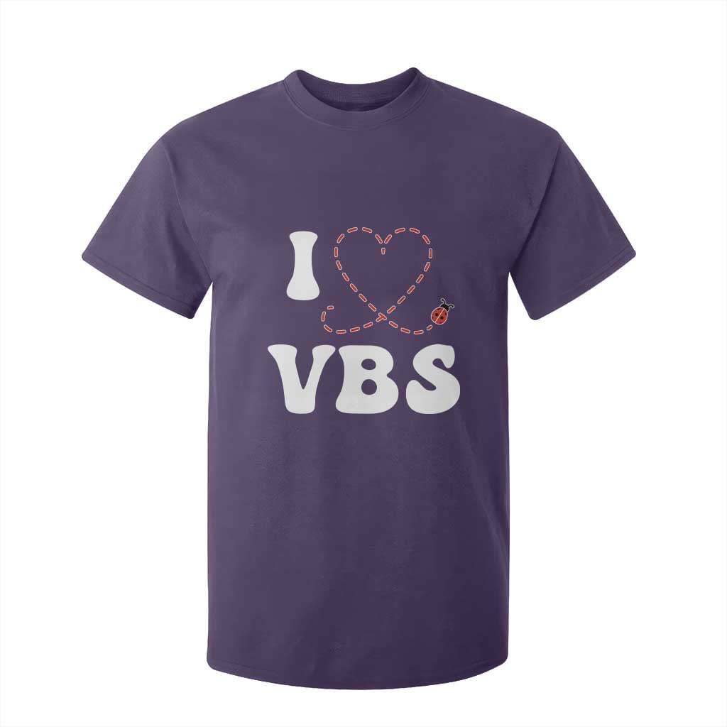 I Love VBS 2025 T Shirt For Kid Vacation Bible School Ladybug VBS Team TS02 Purple Print Your Wear