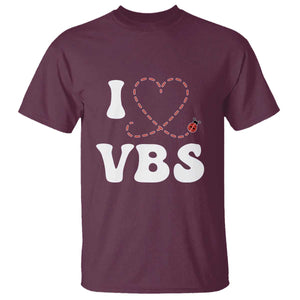 I Love VBS 2025 T Shirt Vacation Bible School Ladybug VBS Team TS02 Maroon Print Your Wear