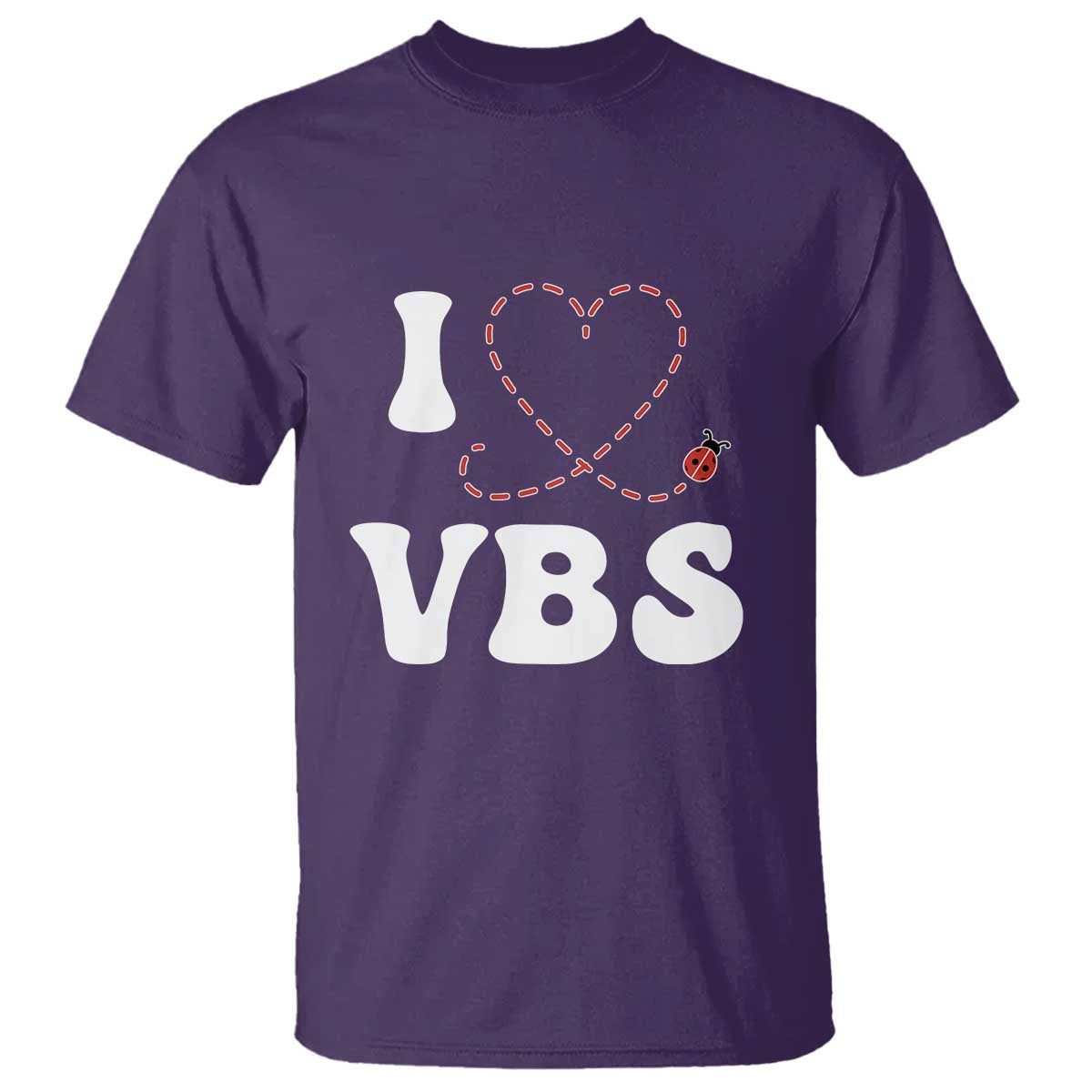 I Love VBS 2025 T Shirt Vacation Bible School Ladybug VBS Team TS02 Purple Print Your Wear
