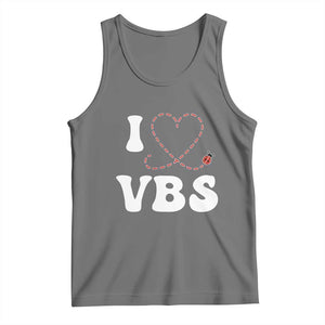 I Love VBS 2025 Tank Top Vacation Bible School Ladybug VBS Team TS02 Black Heather Print Your Wear