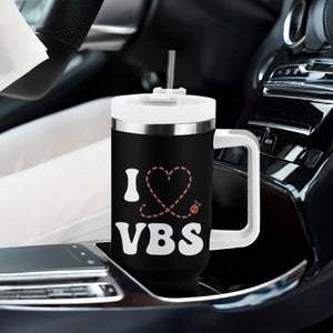 I Love VBS 2025 Tumbler With Handle Vacation Bible School Ladybug VBS Team TS02 Print Your Wear