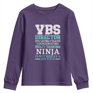 VBS Director Youth Sweatshirt Vacation Bible School Christian Teacher TS02 Purple Print Your Wear