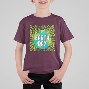 Earth Day T Shirt For Kid Celebrate Earth Day Go Green Go Planet Plant More Trees TS02 Maroon Printyourwear