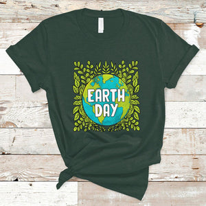 Earth Day T Shirt Celebrate Earth Day Go Green Go Planet Plant More Trees TS02 Dark Forest Green Printyourwear