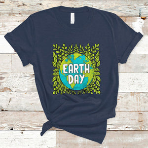 Earth Day T Shirt Celebrate Earth Day Go Green Go Planet Plant More Trees TS02 Navy Printyourwear