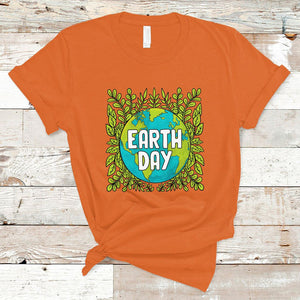 Earth Day T Shirt Celebrate Earth Day Go Green Go Planet Plant More Trees TS02 Orange Printyourwear