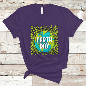 Earth Day T Shirt Celebrate Earth Day Go Green Go Planet Plant More Trees TS02 Purple Printyourwear