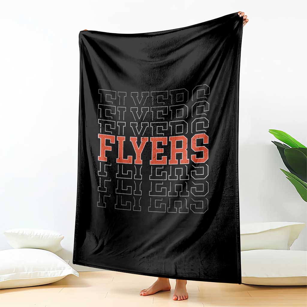 Retro Flyers Name Script Style Throw Blanket Vintage Distressed Graphic Sports Fan Pride TS02 Print Your Wear