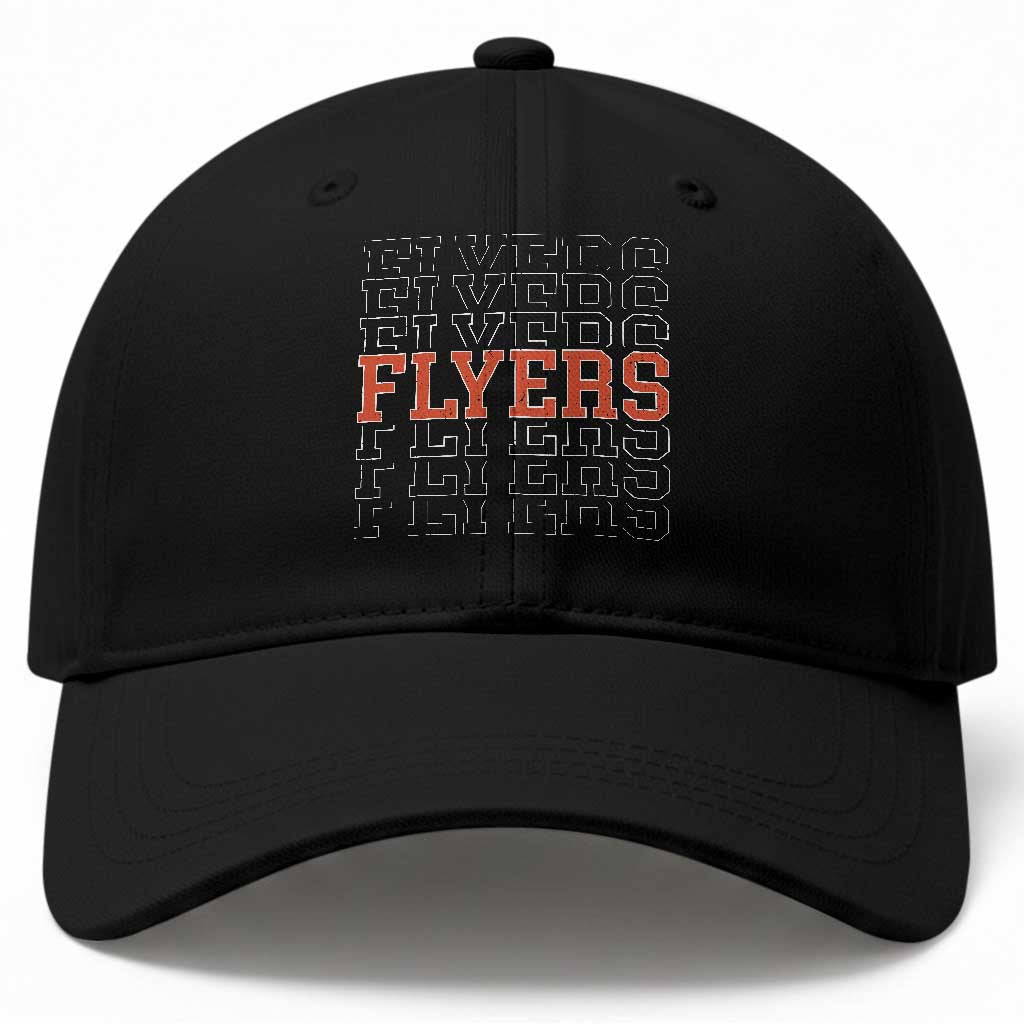 Retro Flyers Name Script Style Baseball Cap Vintage Distressed Graphic Sports Fan Pride TS02 Print Your Wear