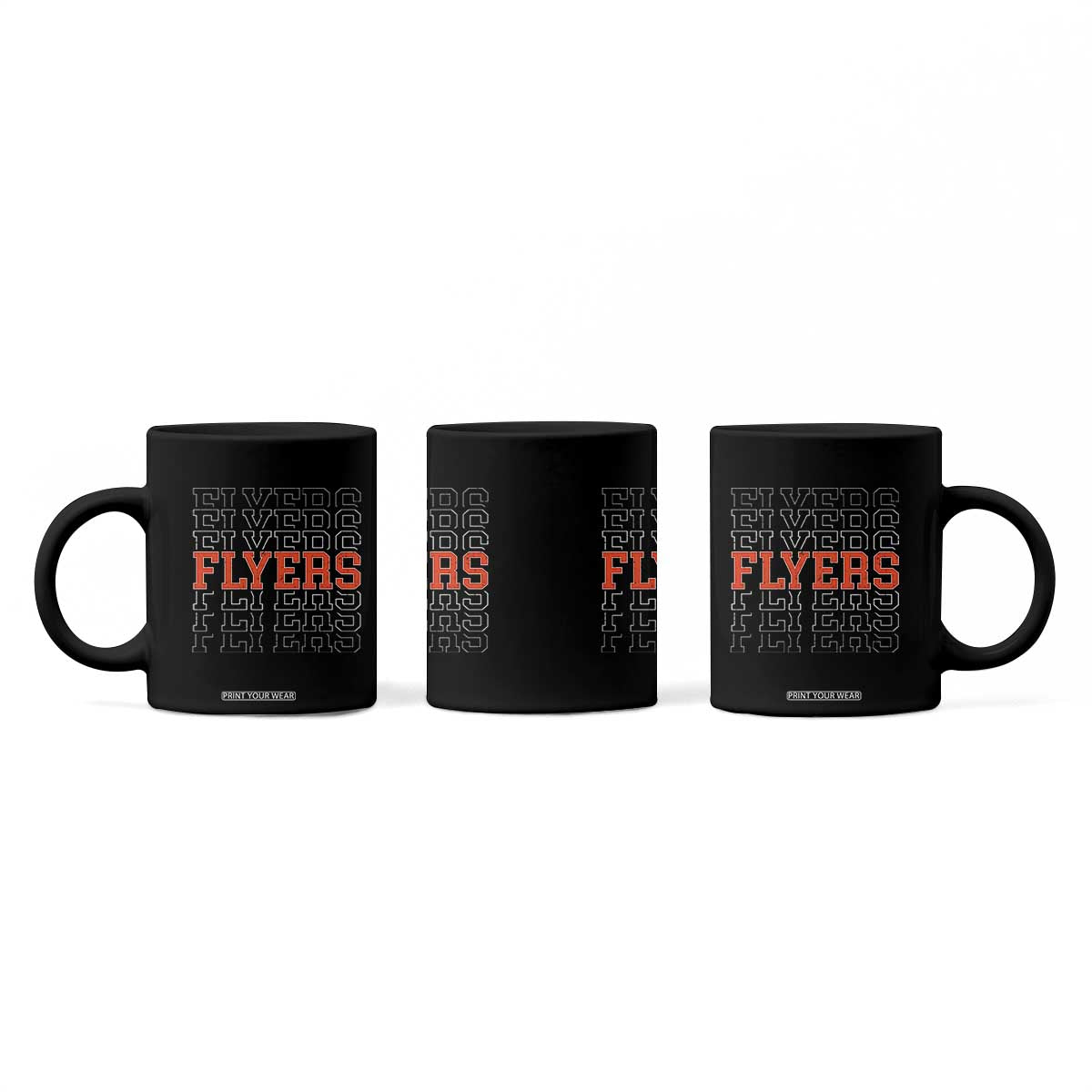 Retro Flyers Name Script Style Coffee Mug Vintage Distressed Graphic Sports Fan Pride TS02 Print Your Wear