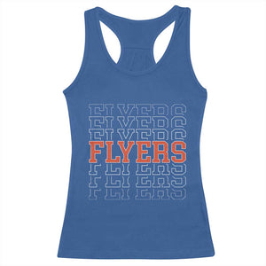 Retro Flyers Name Script Style Racerback Tank Top Vintage Distressed Graphic Sports Fan Pride TS02 Royal Blue Print Your Wear
