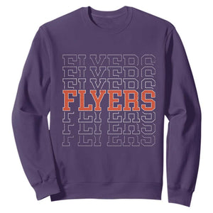 Retro Flyers Name Script Style Sweatshirt Vintage Distressed Graphic Sports Fan Pride TS02 Purple Print Your Wear