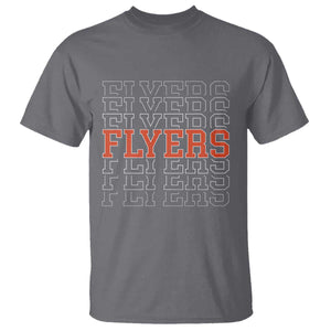Retro Flyers Name Script Style T Shirt Vintage Distressed Graphic Sports Fan Pride TS02 Charcoal Print Your Wear