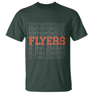 Retro Flyers Name Script Style T Shirt Vintage Distressed Graphic Sports Fan Pride TS02 Dark Forest Green Print Your Wear