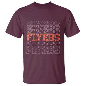 Retro Flyers Name Script Style T Shirt Vintage Distressed Graphic Sports Fan Pride TS02 Maroon Print Your Wear