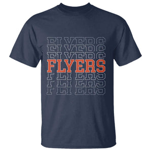 Retro Flyers Name Script Style T Shirt Vintage Distressed Graphic Sports Fan Pride TS02 Navy Print Your Wear