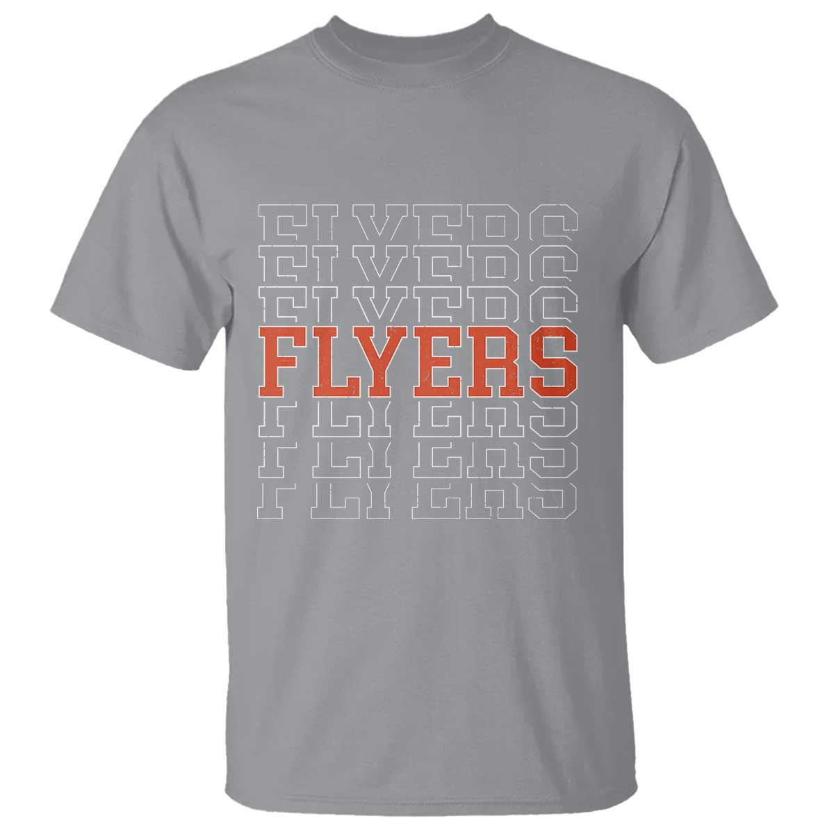 Retro Flyers Name Script Style T Shirt Vintage Distressed Graphic Sports Fan Pride TS02 Sport Gray Print Your Wear