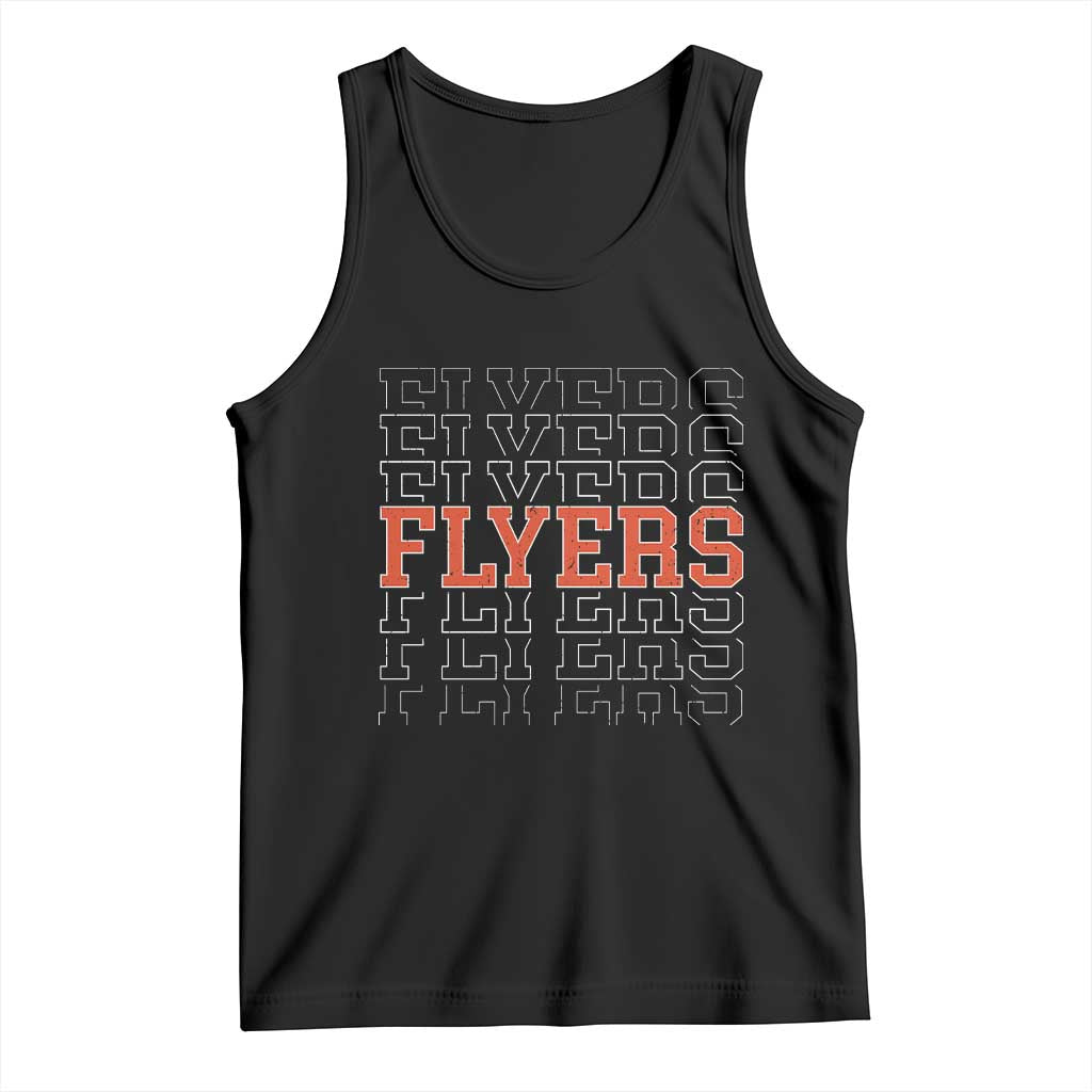 Retro Flyers Name Script Style Tank Top Vintage Distressed Graphic Sports Fan Pride TS02 Black Print Your Wear