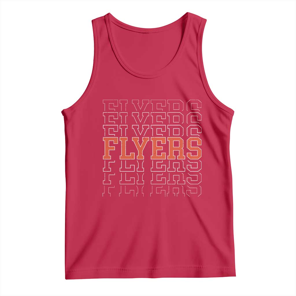 Retro Flyers Name Script Style Tank Top Vintage Distressed Graphic Sports Fan Pride TS02 Red Print Your Wear