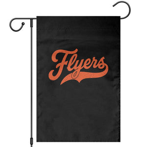 Vintage Flyers Name Script Style Garden Flag Retro Distressed Tailgate Spirit Sports Fan TS02 Black Print Your Wear