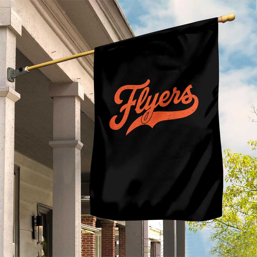 Vintage Flyers Name Script Style Garden Flag Retro Distressed Tailgate Spirit Sports Fan TS02 Print Your Wear