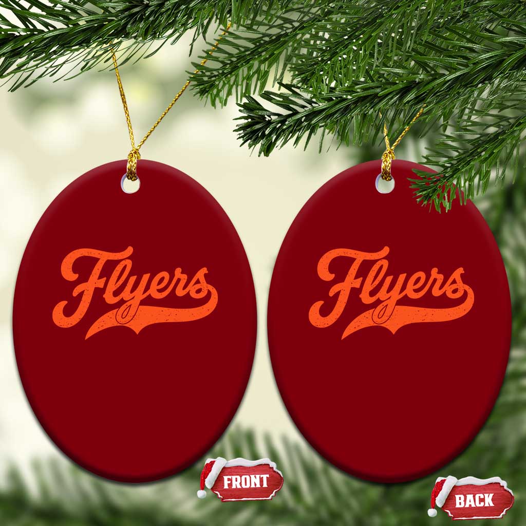 Vintage Flyers Name Script Style Ceramic Ornament Retro Distressed Tailgate Spirit Sports Fan TS02 Print Your Wear