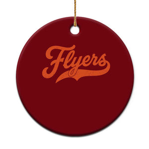 Vintage Flyers Name Script Style Ceramic Ornament Retro Distressed Tailgate Spirit Sports Fan TS02 1pc Red Print Your Wear