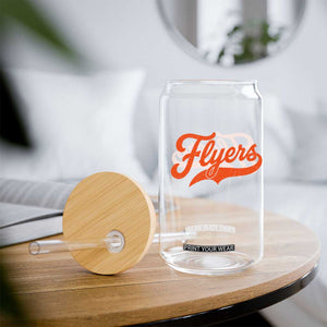 Vintage Flyers Name Script Style Glass Can Retro Distressed Tailgate Spirit Sports Fan TS02 Print Your Wear