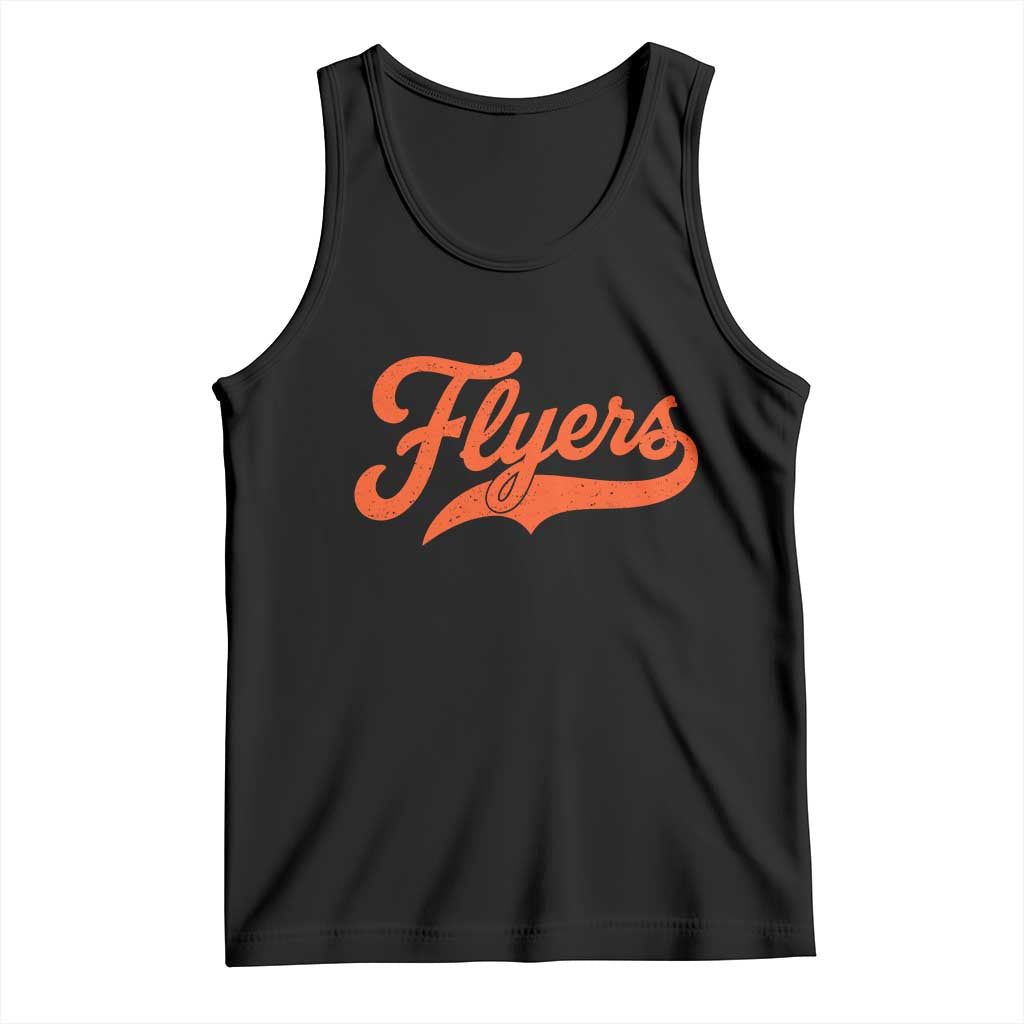 Vintage Flyers Name Script Style Tank Top Retro Distressed Tailgate Spirit Sports Fan TS02 Black Print Your Wear
