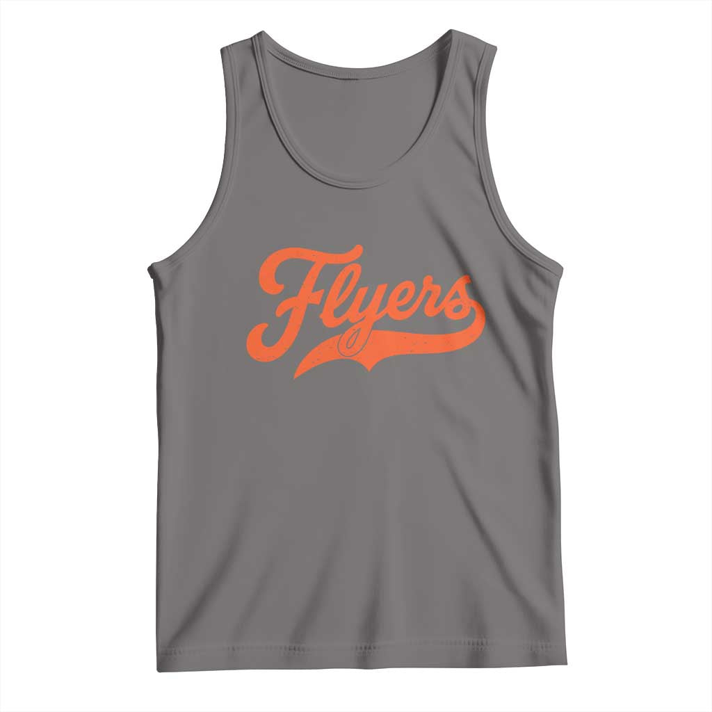Vintage Flyers Name Script Style Tank Top Retro Distressed Tailgate Spirit Sports Fan TS02 Deep Heather Print Your Wear