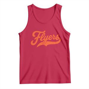 Vintage Flyers Name Script Style Tank Top Retro Distressed Tailgate Spirit Sports Fan TS02 Red Print Your Wear
