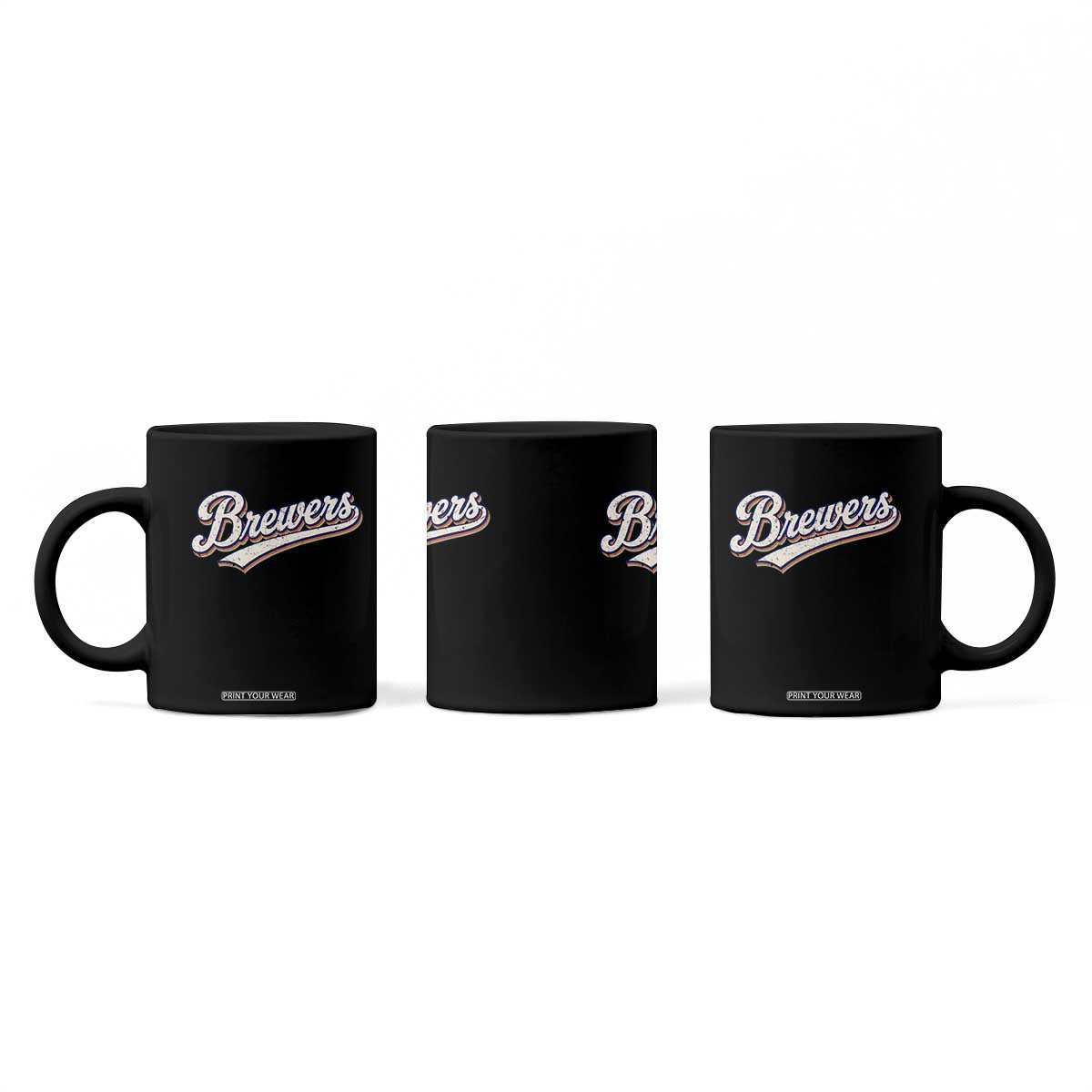 Vintage 70s Brewers Name Script Style Coffee Mug Retro Distressed Tailgate Spirit Sports Fan TS02 Print Your Wear