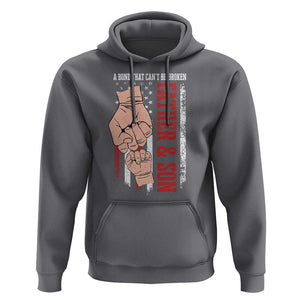 Dad And Son Matching Hoodie Father and Son A Bond That Can't Be Broken American Flag TS02 Charcoal Print Your Wear