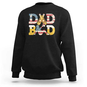 Funny Drinking Dad Sweatshirt Dad Bod Father Figure Beer Love American Flag TS02 Black Print Your Wear