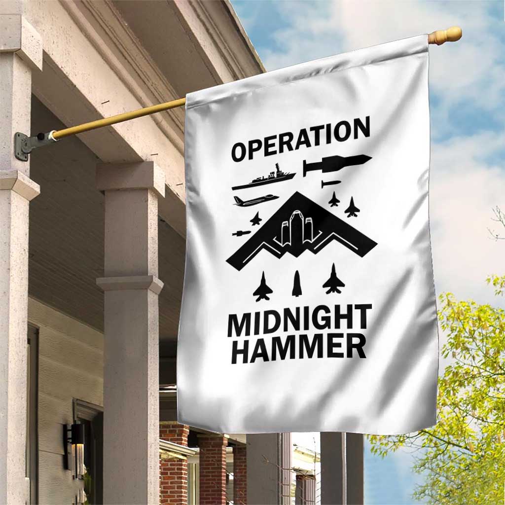 Operation Midnight Hammer Military Garden Flag Tactical Warfare Jets Bombers TS02 Print Your Wear