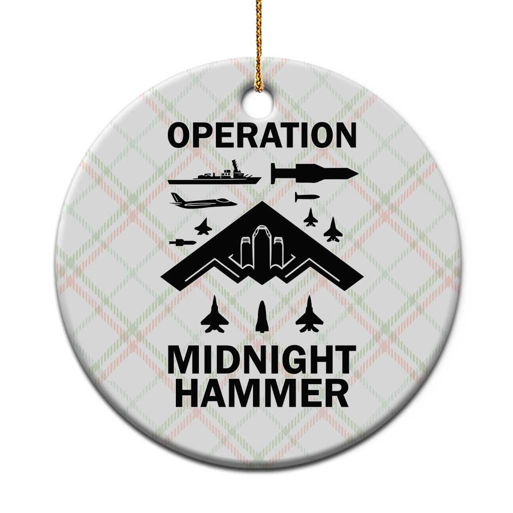 Operation Midnight Hammer Military Ceramic Ornament Tactical Warfare Jets Bombers TS02 1pc Christmas Plaid Print Your Wear