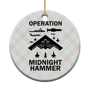 Operation Midnight Hammer Military Ceramic Ornament Tactical Warfare Jets Bombers TS02 1pc Christmas Plaid Print Your Wear