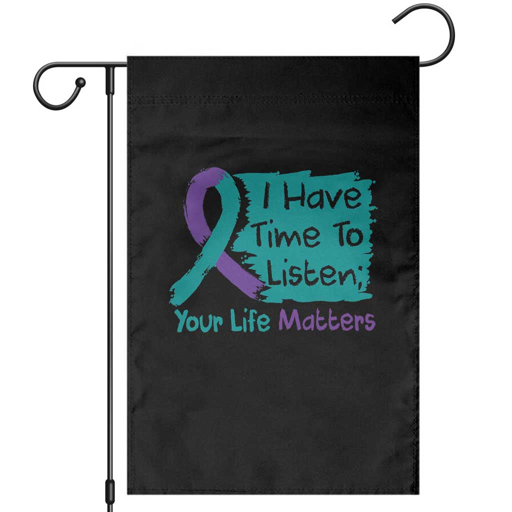 Choose To Keep Going Semicolon Flower Graphic Garden Flag Suicide Prevention Mental Health Awareness