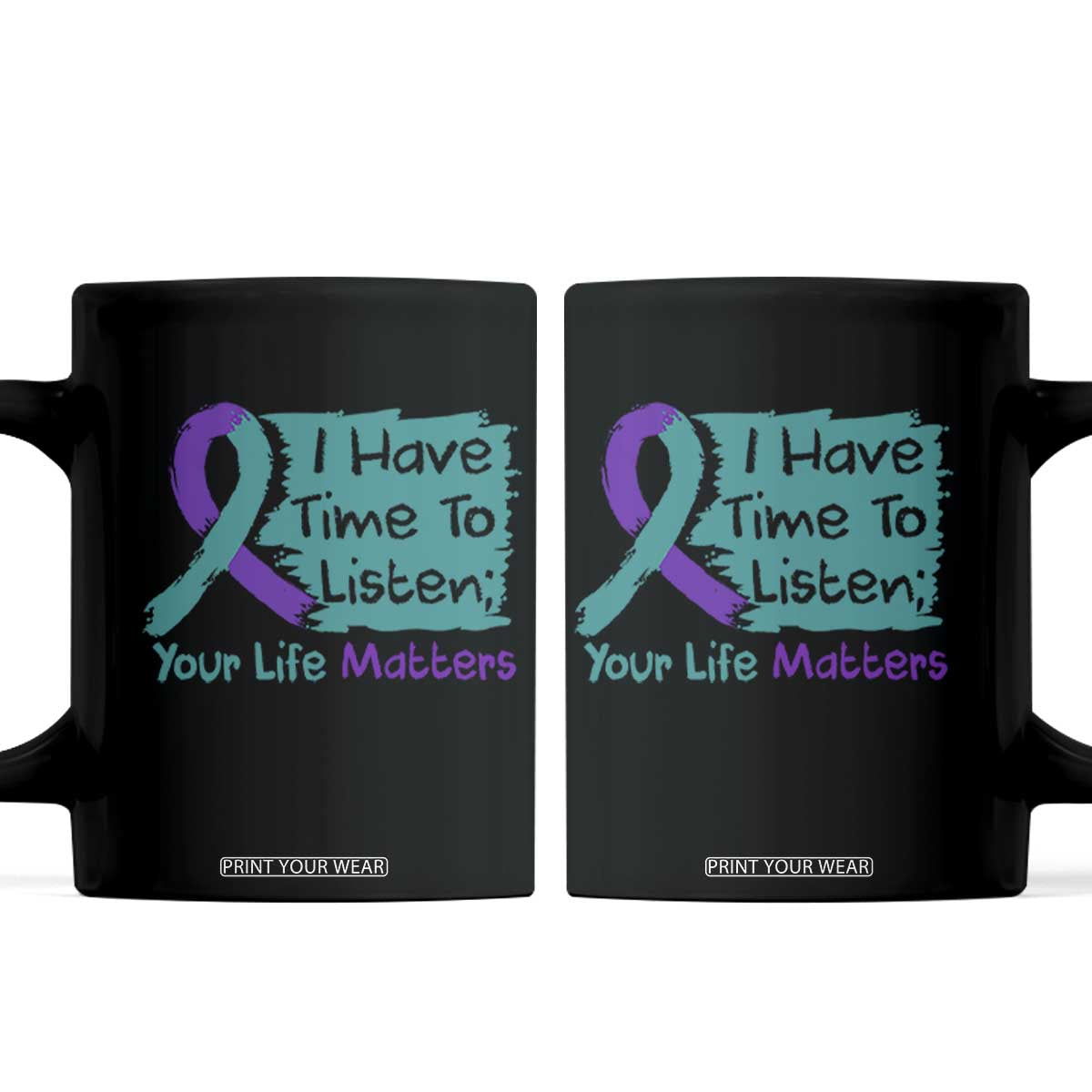 Choose To Keep Going Semicolon Flower Graphic Coffee Mug Suicide Prevention Mental Health Awareness