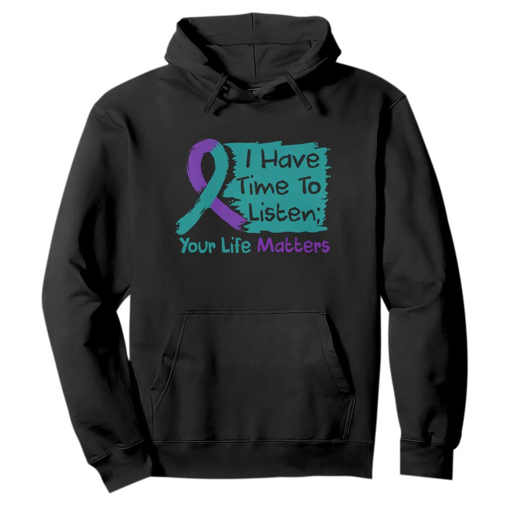 Choose To Keep Going Semicolon Flower Graphic Hoodie Suicide Prevention Mental Health Awareness