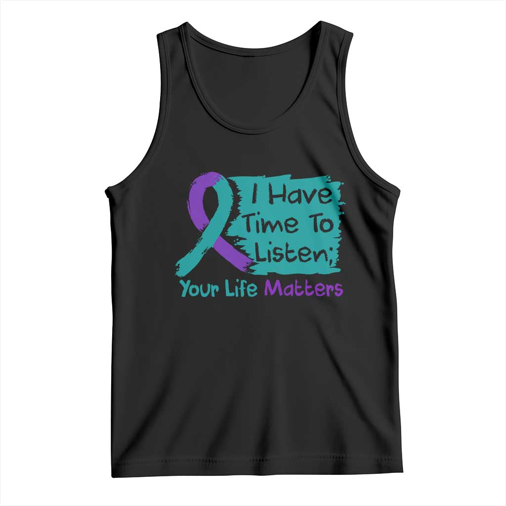 Choose To Keep Going Semicolon Flower Graphic Tank Top Suicide Prevention Mental Health Awareness
