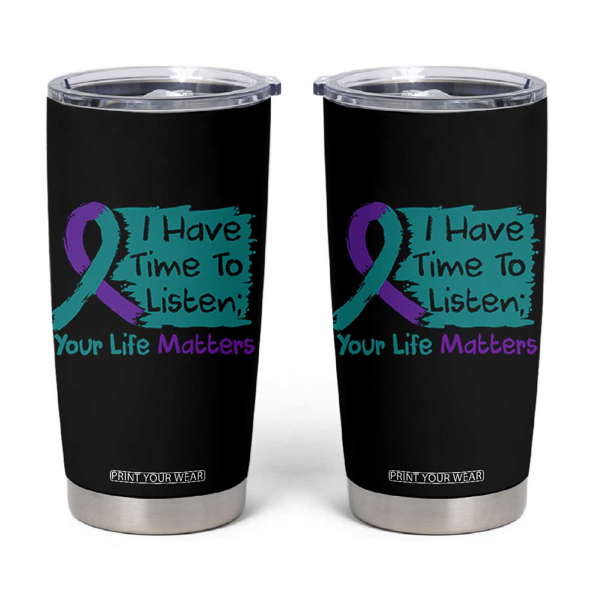 Choose To Keep Going Semicolon Flower Graphic Tumbler Cup Suicide Prevention Mental Health Awareness