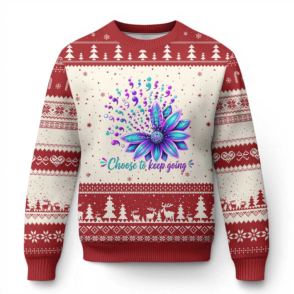 I Have Time To Listen Your Life Matters Ugly Christmas Sweater Suicide Prevention Mental Health Ribbon