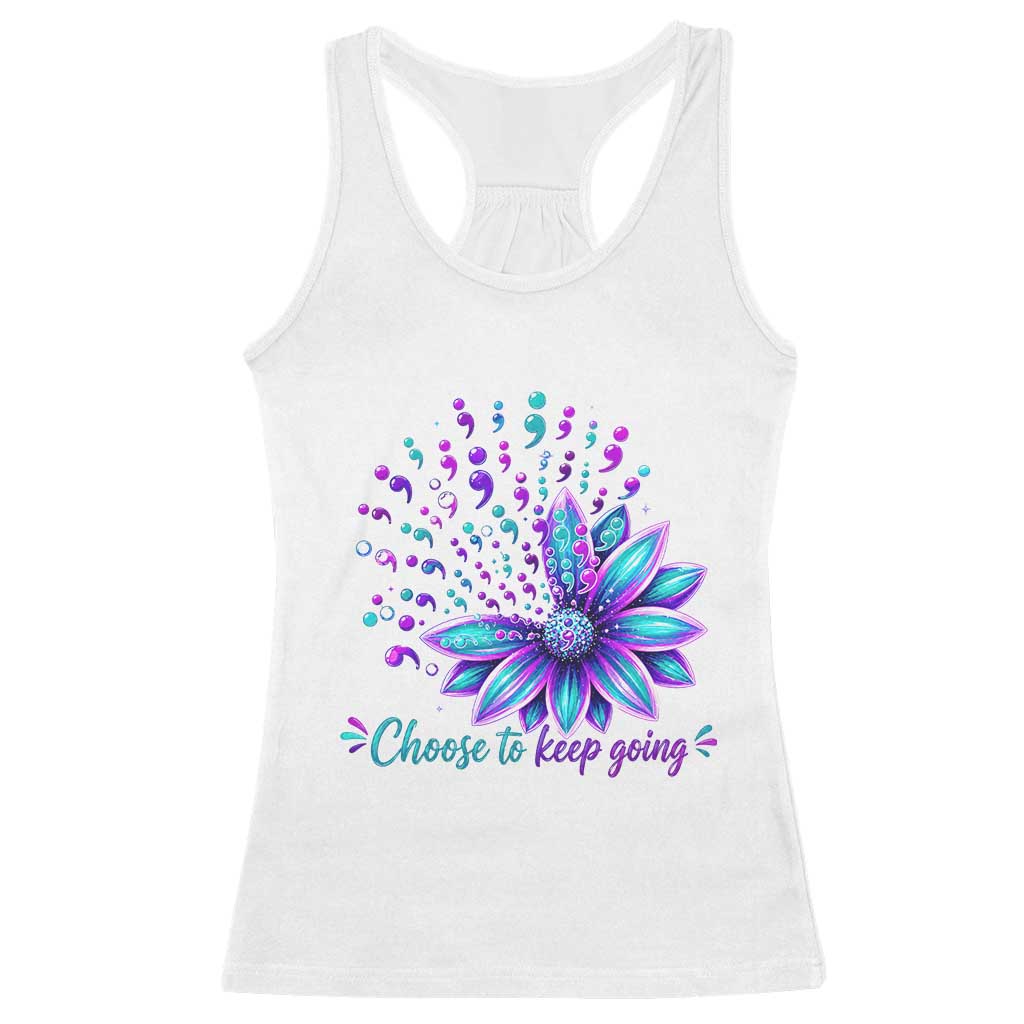 I Have Time To Listen Your Life Matters Racerback Tank Top Suicide Prevention Mental Health Ribbon
