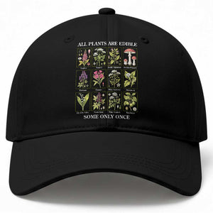 Vintage Botanical Poison Chart Graphic Baseball Cap All Plants Are Edible Some Only Once TS02 Print Your Wear