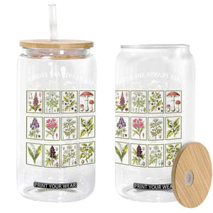 Vintage Botanical Poison Chart Graphic Glass Can All Plants Are Edible Some Only Once TS02 Print Your Wear